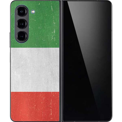Italy Flag Distressed Galaxy Z Fold5 5G Skin